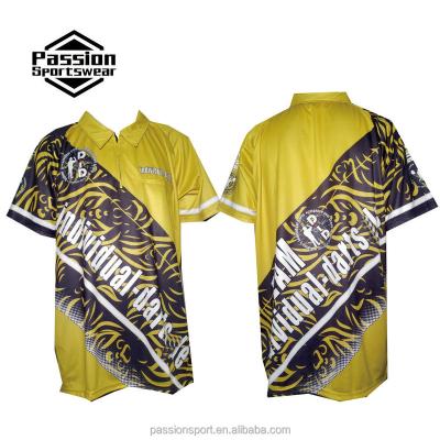 China Wholesale Breathable Sublimation Printing Men Quick Dry Tank Top Custom Design Dart Shirts With Pocket for sale