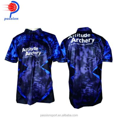 China 3 Buttons Men's Breathable And Quick Dry Regular Fit Shooting Team Wear Archery Shirts for sale