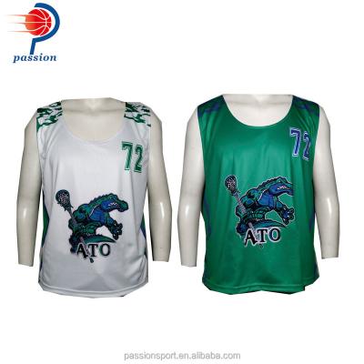 China Breathable Wholesale Custom Sublimated High Quality Reversible Lacrosse Jerseys OEM Lacrosse Aprons for sale