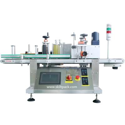 China CLOTHING Glass Bottle Semi Automatic Round Desktop Labeling Machine for sale