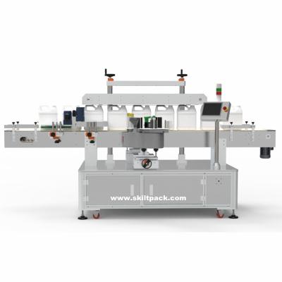 China CLOTHING Automatic Front Back Sticker Labeling Machine for Oil Bucket for sale