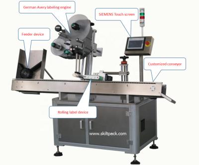 China Automatic 10ml Ampoule CLOTHING Bottle Top Labeling Machine for sale