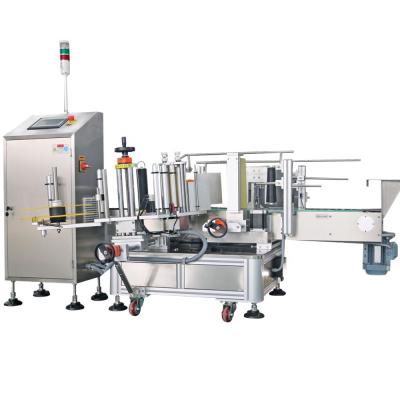 China CLOTHING Single Side Automated Round Bucket Sticker Labeling Machine for sale