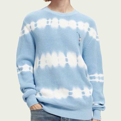 China custom Anti-wrinkle 2023 Oem Logo and Odm Mens Sweater Bandhnu Knitwear Cotton Knitted Designer Custom Knit Tie-Dyed Sweater for sale