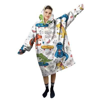 China PASSIONATE Wholesale Big Pocket Custom Simple Design Multiple Colors Wearable Sherpa Blanket Sweatshirt for sale