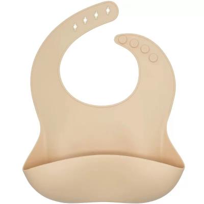 China Baby Product Soft PVC Food Grade Silicone Bibs Soft Waterproof Easy Clean Silicone Baby Bib for sale