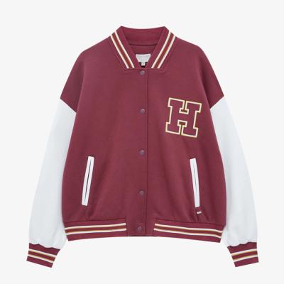 China Custom Made QUICK DRY Pink Oversized Jacket Bulk Simple College Bomber Jackets for sale