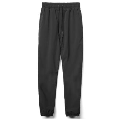 China Anti-Wrinkle Quality Men's Long Joggers Polyester Front Zip Casual Pants for sale