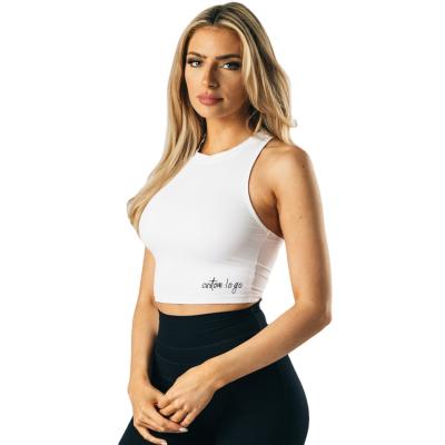 China Breathable Women Crop Tank Top Gym Good Quality Sportswear Sleeveless Tank Top For Women 2021 for sale