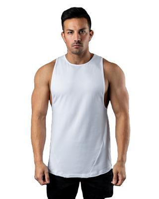 China excellent Anti-wrinkle solid color material black and white sleeveless T-shirt for sale