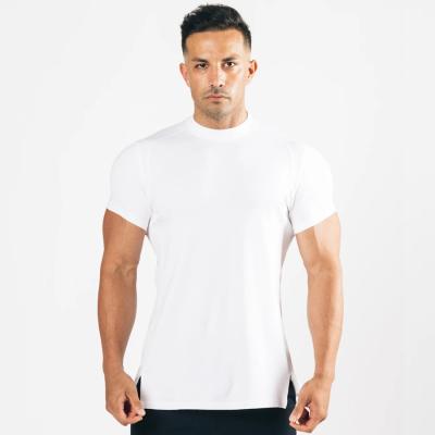 China Anti-Wrinkle Men's High-Neck Premium Short Sleeve T-Shirt Simple Oversized Wholesale for sale