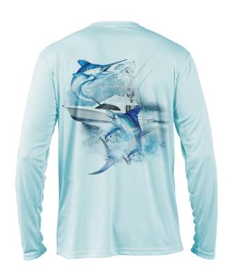 China Custom Wholesale Anti-UV Sport Fishing T-shirt Men Sleeve Long Fishing Wear for sale