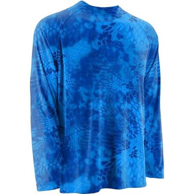 China High Quality Antibacterial Mens Summer Wear Gradient Color Printed Long Sleeve Fishing T-Shirt for sale