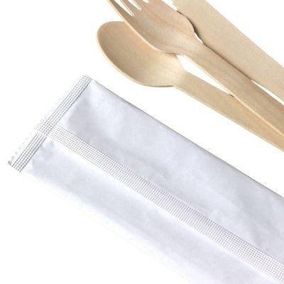 China Sustainable High Quality Degradable Disposable Wooden Spoon Fork Knife Cutlery Flatware Tableware for sale