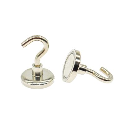 China Industrial Direct Sales Household Neodymium Hook Heavy Duty Magnetic Strong Magnet Hanger Factory Direct Magnet for sale