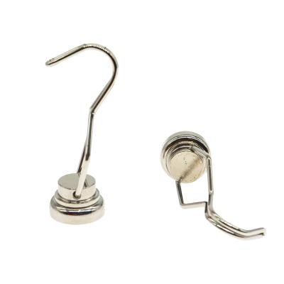 China Industrial Magnet Powerful Magnetic Hooks Swivel Heavy Duty Magnetic Hook Kitchen Swing Neodymium Hook for sale