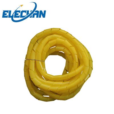 China Wholesale PE Sprial Wrapping Tape, Factory Price Cable Management 10meter Yellow Color Cable Tidy Kit for sale