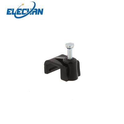 China Flat wire plastic clips for wall pe type fixed wire plastic clips black 8mm cable ties for sale