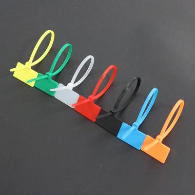 China 8 Inch Brand Nylon Cable Ties Black/Green/Yellow/Blue/Red/Orange Plastic Zip Tie Markers Tags Label Sticker 4 6inches for sale