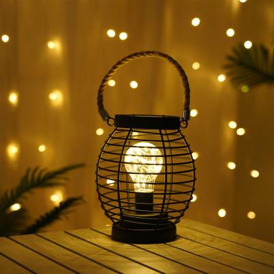 China Convenient Decorative Wrought Iron LED Light Table Lamp For Bedroom Decoration for sale