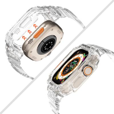 China Fashion\Dress Luxury Popular New Apple Watch Applewatch4567 TPU Integrated Glacier Band iwatch8 Band for sale