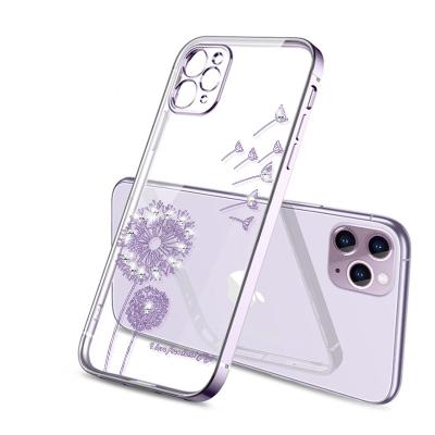 China Shockproof High Quality Crystal Phone Case Electroplated Clear Colorful Drop-proof Protective Back Cover For iPhone 13 12 7 8 Plus 11 Pro M for sale