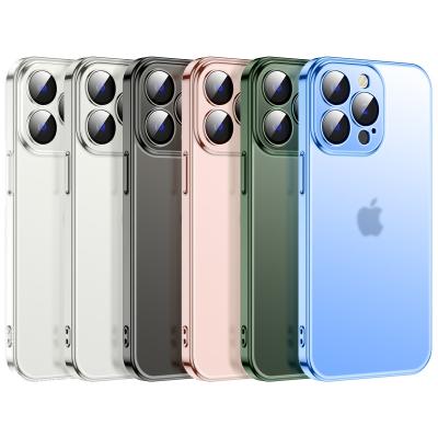 China Shockproof Camera Lenses Protective Cases Hard PC Matte Electroplated Mobile Cases Luxury for For iPhone 14 13 12 7 8 Plus 11 Pro MAX X XS for sale