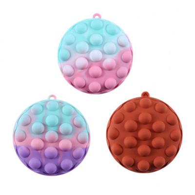 China Wholesale New Style Silicone Hamburger Push Bubble 3D Sound Moving Person Ball Relaxing Balls For Stirring Toys for sale