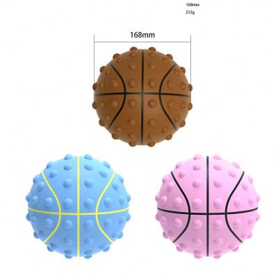 China 2022 New Style Silicone Bubble 3D Sound Stress Basketball Balls Children's Decompression Toy Fidget Pop Basketball for sale