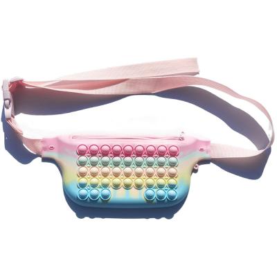 China New creative handbag bubble waist bag silicone push pop pocket sports bags for kids and adults invent purse pussy packs for women for sale