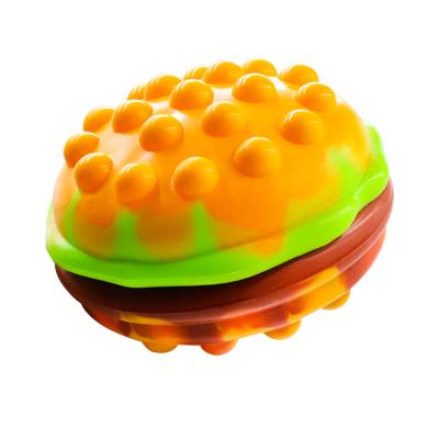 China Stir toy Hamburger shape push sound 3D ball effort reliver hot selling unique stirrer toys for kids and adults promotional gifts for sale