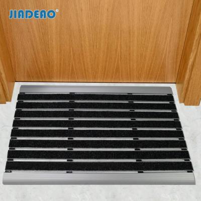 China Waterproof No Slip Aluminum Foil Mat Fireproof Entrance Mat With Aluminum Foil Floor Entrance Waterproof Alloy Mats for sale