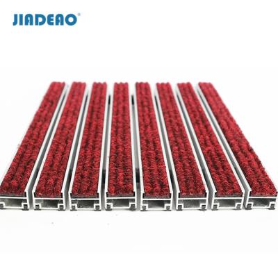 China Aluminum Alloy Antislipping Mat Aluminum Interlocking Ectrance Door Washable Outdoor Commercial Floor Mat Doormat For Hotel for sale