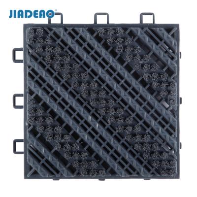 China Anti-Slip Drainage Interlocker EVA Dust-Removal Washable Outdoor Mat And Brush PA6 Nylon Floor Mat for sale