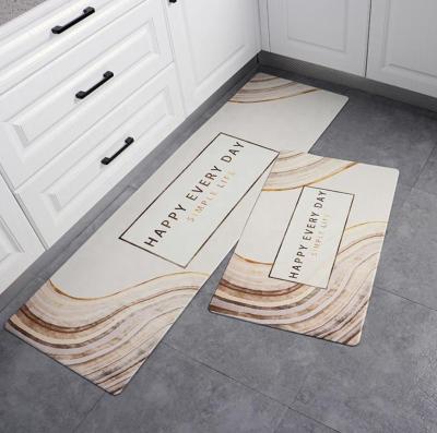 China Washable Waterproof Custom Printed Floor Mat Anti Slip Anti Fatigue Kitchen Mat Cover for sale