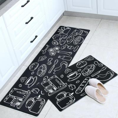 China Washable Waterproof Custom Printed Anti Fatigue Tape Kitchen Door Mat Easy Cleaning Kitchen Cover for sale