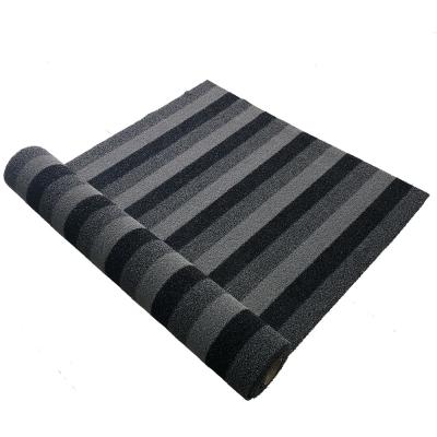 China Free Sample Washable 100%PP Plain Striped Colorful Waterproof PP Tufted Plastic Artificial Grass Mat With PVC Backing For Indoor Outdoor for sale