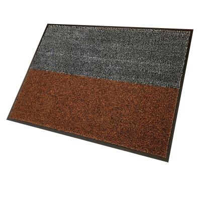 China New Arrival Premium Washable Half Foot Scraper Cover Dirt All Weather Absorbent Rubber Front Door Mat Barrier Mat Entryway for sale