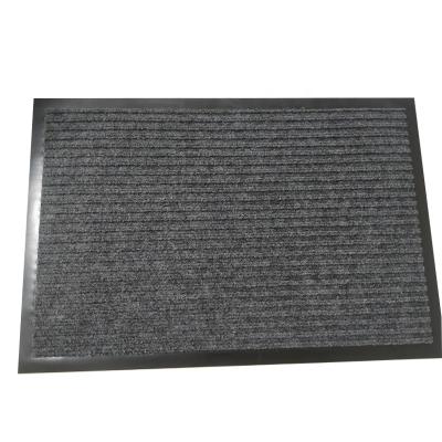 China Waterproof Lined Double House Use Anti Slip Dust And Dirt Remove Door Entry Rib PVC Mat for sale