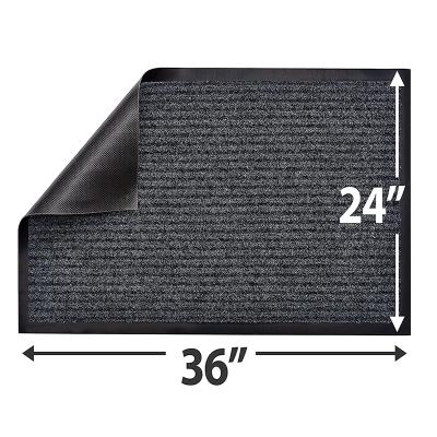 China Free Sample Modern Double Size Stripe Floor Mat Indoor Outdoor Indoor Heavy Duty Door Mat For Home Dust Removal for sale