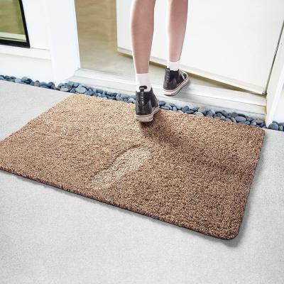 China Machine Washable Super Clean Magic Indoor Front Mat Absorbent Cotton And Microfiber Material Step Door Mat for sale