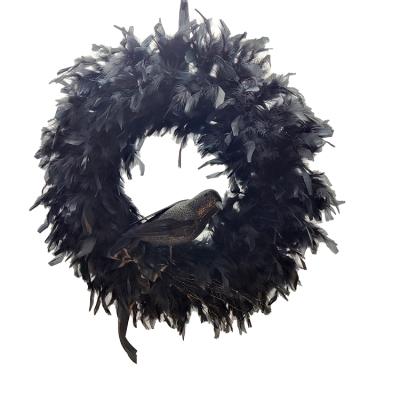 China Large Feather Foam Hanging Christmas Garland Halloween Backdrop Party Decoration For Event for sale