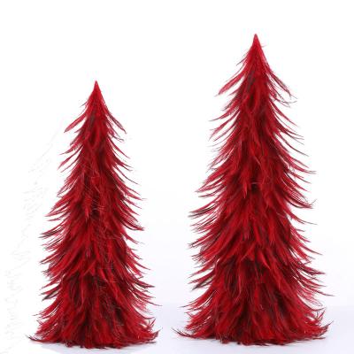 China Merry Christmas Tree Ornament Feather Home Decoration Supplies Christmas Home Decoration for sale