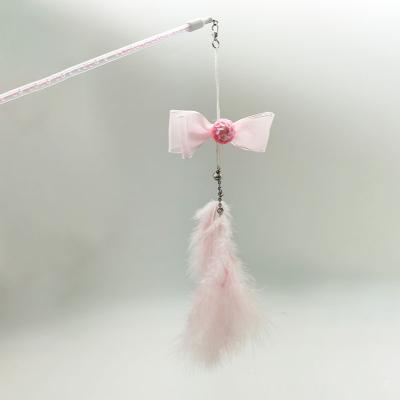 China Viable Custom Cat Stick Toy Sustainable Feather Fairy Cat Pet Supplies for sale