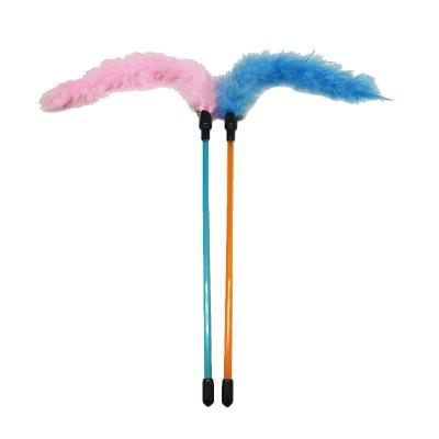 China Viable Plush Cat Stick Toy Feathers Interactive Funny Rod With Bells for sale