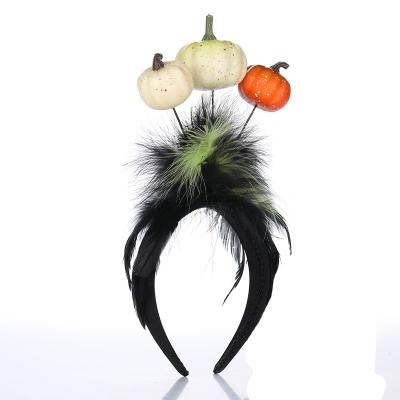 China Holly Pumpkin Halloween Hair Band Bat Party Feather PVC Accessories for sale