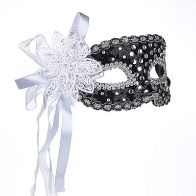 China Elegant Carnival Party Decoration Jewel Masquerade Sequin Lace Partymask for sale