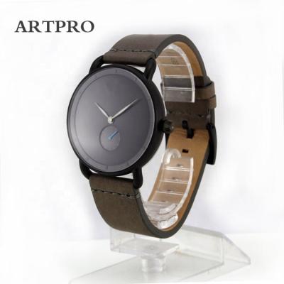 China Day/Date Luxury Leather Stainless Steel Wrist Watch Fashion Customized Quartz Watches Luxury Watch For Men for sale