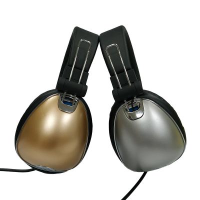 China New Earphone Metal Christmas Gift Over Ear Wired Foldable Volume Control Headphones Headsets for sale