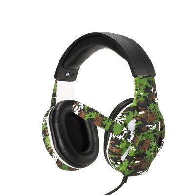 China Headband promotion camouflage computer gaming headset with microphone for PCThe wired 3.5mm interface for sale